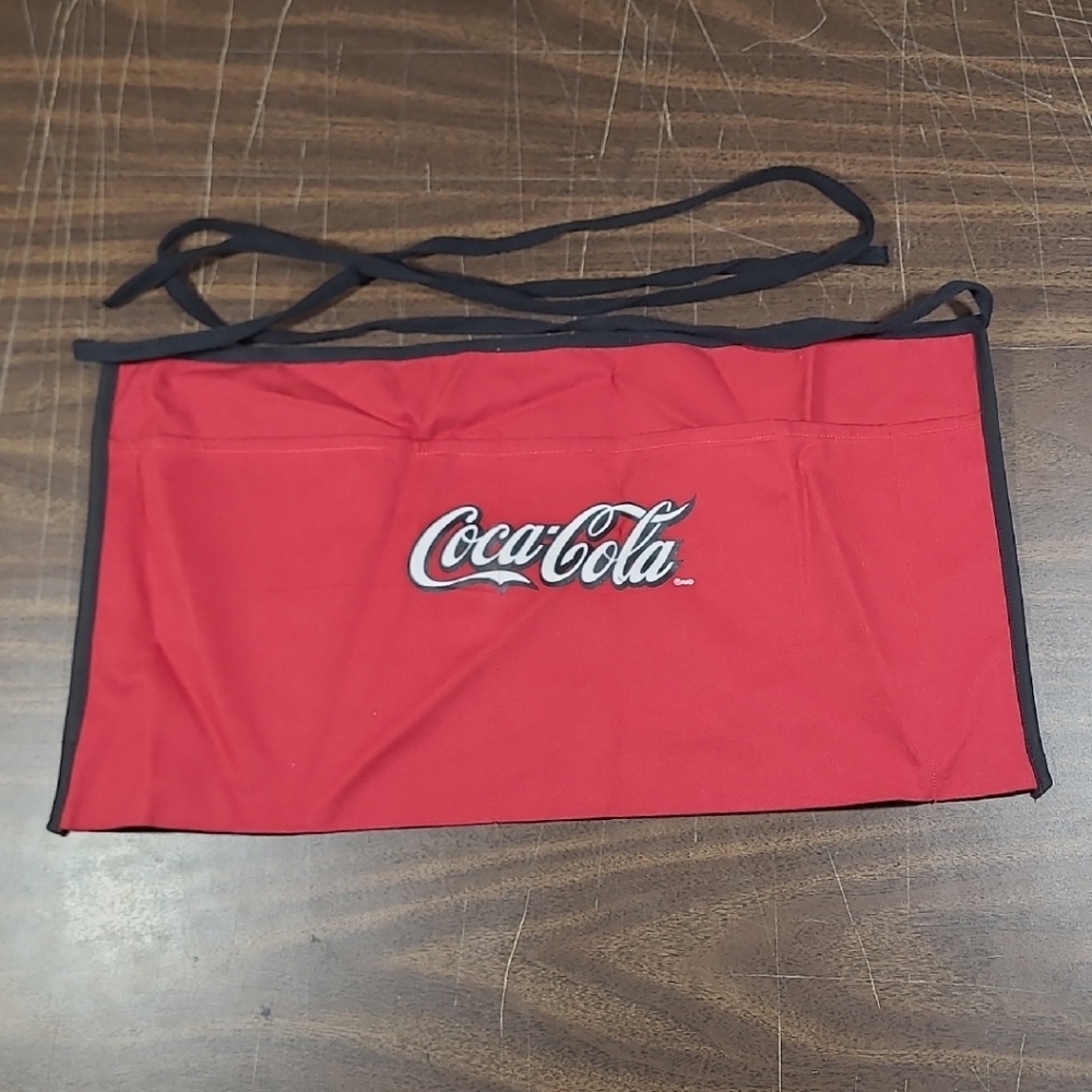 Coca-Cola Red Waist Apron with Black Ties